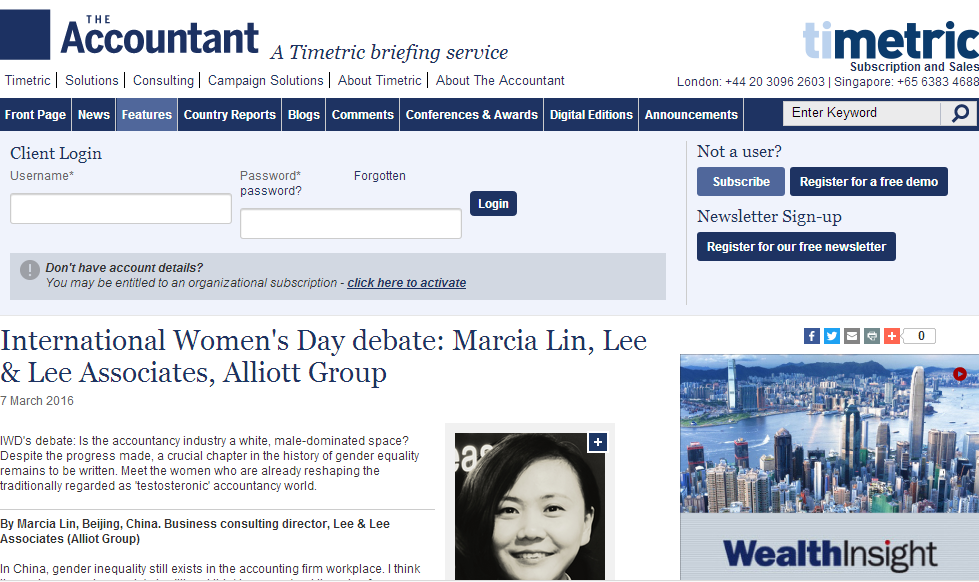 Lee & Lee Associates Joined IWD Debate of The Accountant